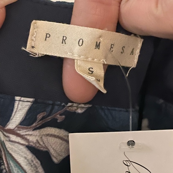 Blue Floral Maxi Dress with side slits - Picture 3 of 3